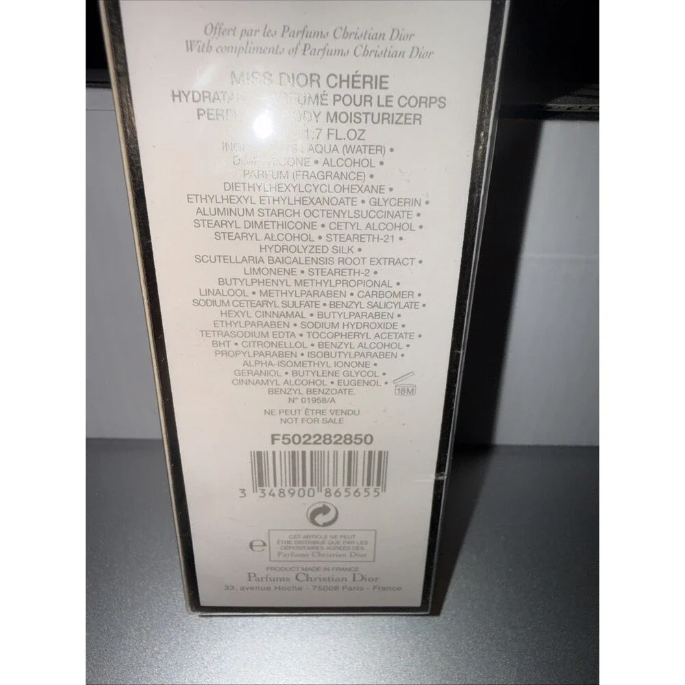 Miss Dior Cherie Perfumed Body Moisturizer 1.7 Fluid Oz. Rare Sealed In Box